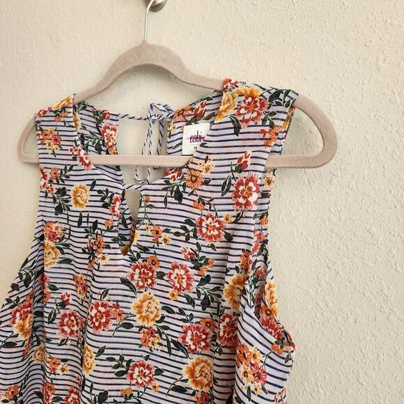 CAbi Penelope Mixed Print Striped Sleeveless Tunic Style 5354 Size Medium - Picture 3 of 12